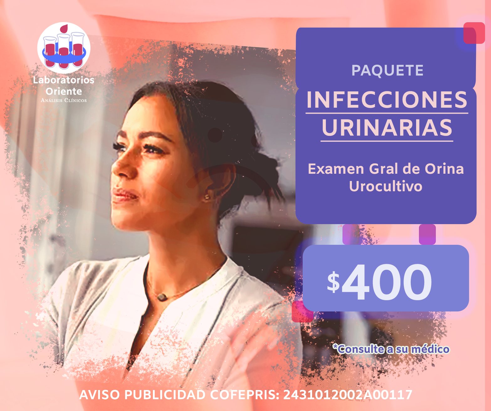 CHECK UPS_INFEC URINARIAS1 LABORATORIOS ORIENTE MERIDA